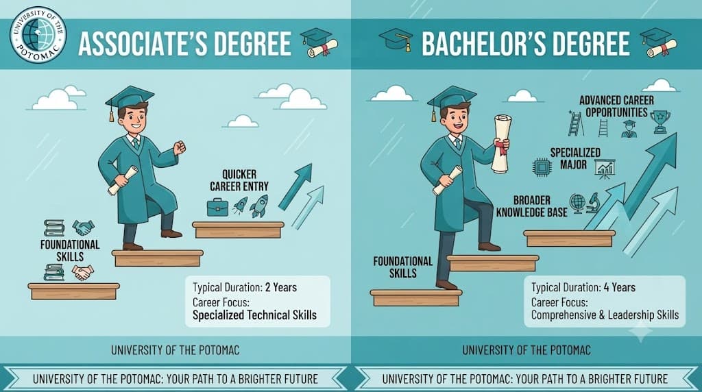 Associate Degree VS. Bachelor's Degree Costs, Careers, and Key Differences
